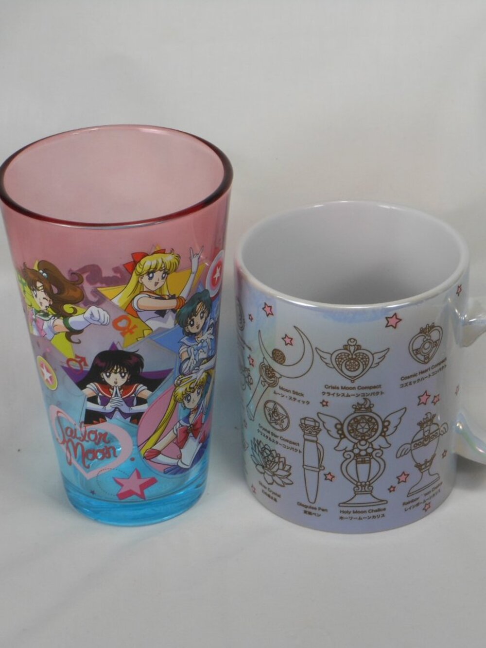 Sailor Moon colorful shiny coffee mug and drink glass